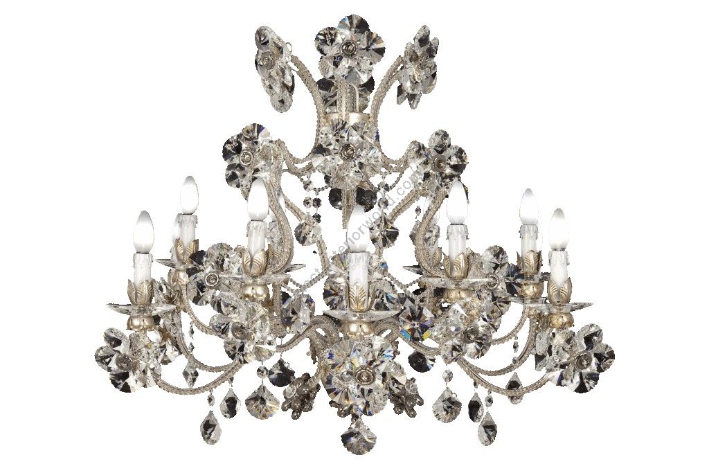 Mechini / Chandeliers / Porcelain and Clear Pearl Banding L290/12 Corto