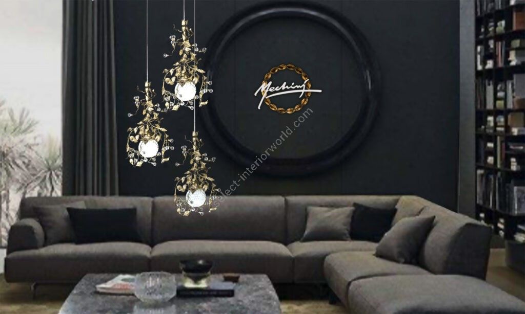 Mechini / Chandeliers / Clear Bohemian Crystal 3 Lights L319/3