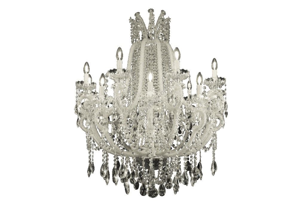 Mechini / Chandeliers / Wrought Iron with Clear Bohemian Crystal L326/18