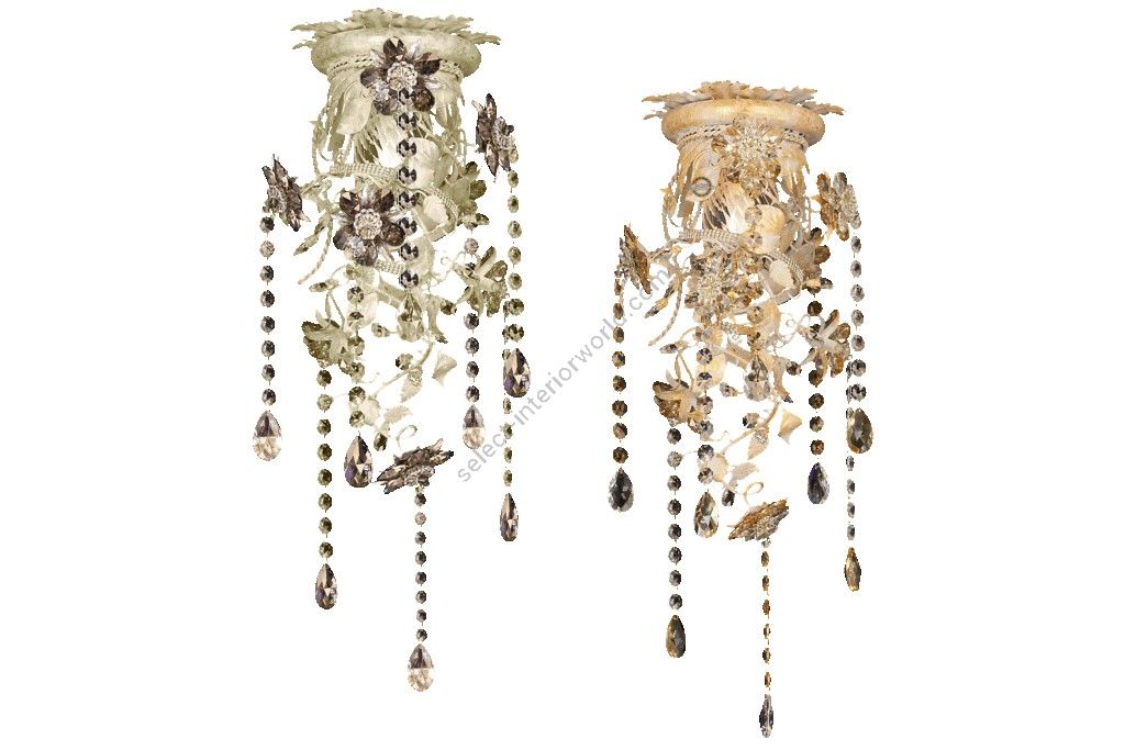 Mechini / Chandeliers / Bohemian Crystal and Crystal Strip Iron Colour L801/1