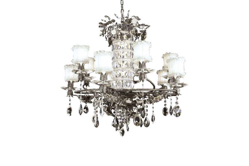Mechini / Ceiling Lights / Wrought Iron with Clear and Coloured Bohemian Crystal L803/10
