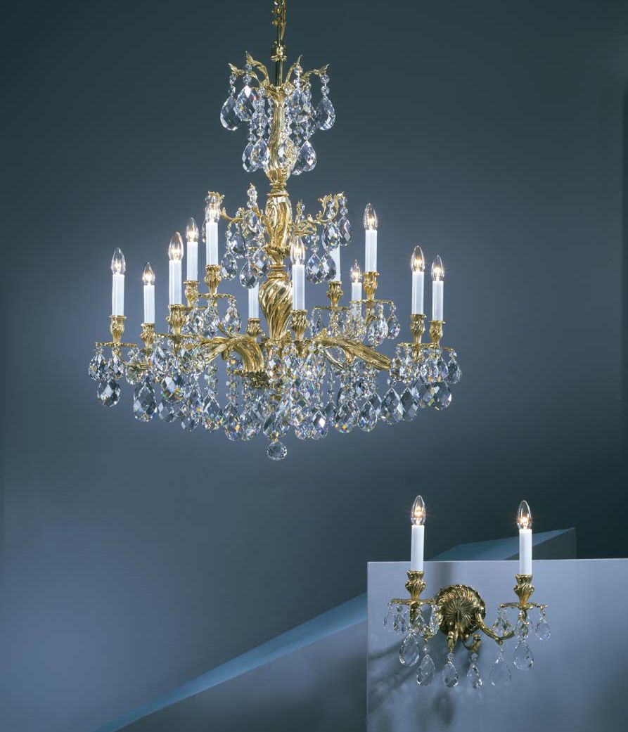 Preciosa / Louis XV style Bohemian Crystal Wall Lamp / Pantheon WR 5345/00/002