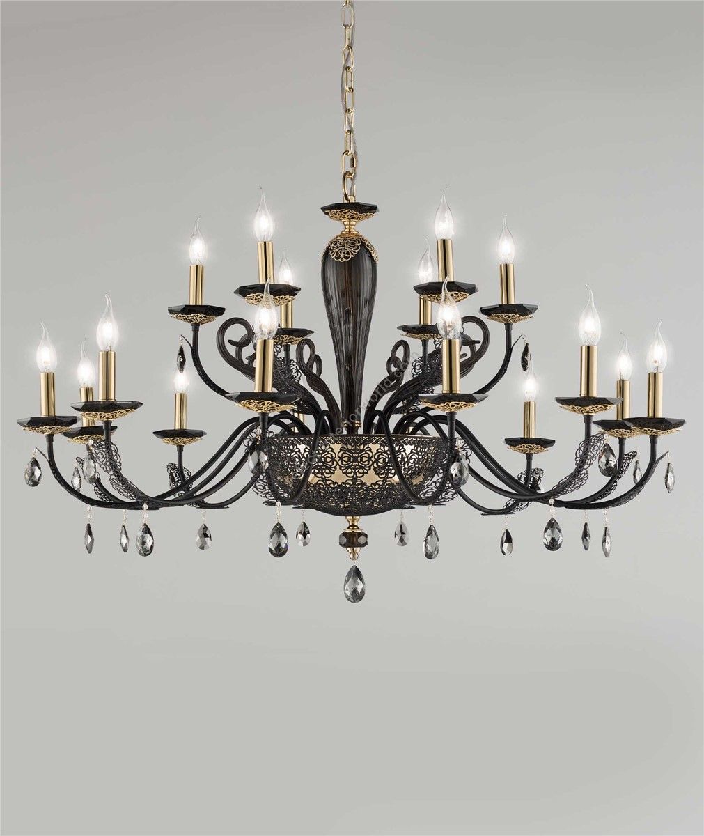 Euroluce Lampadari / Chandeliers / Macramè L12+6