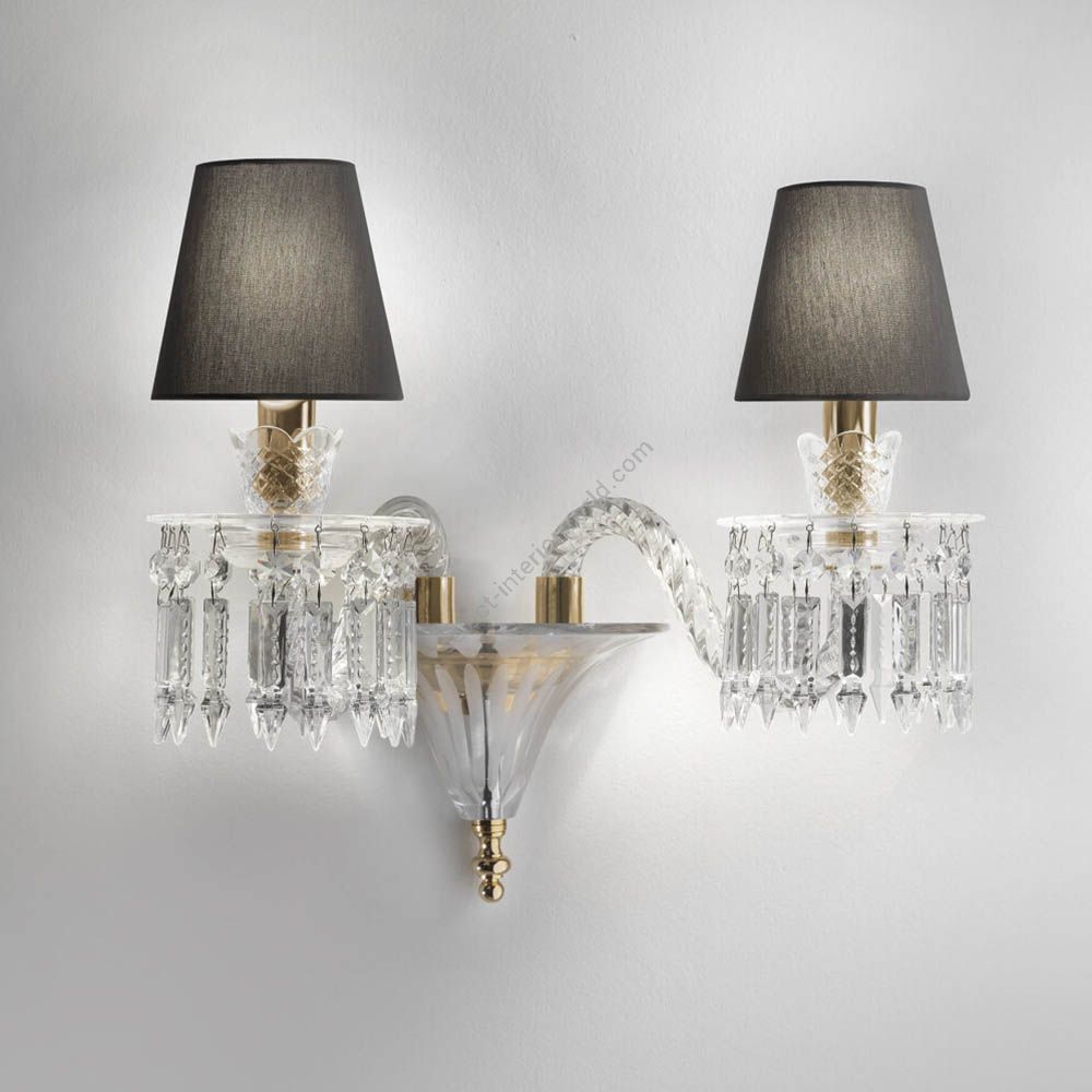Classic Wall Lamp with Crystal and Glass - Margot 461/AP2 by Italamp