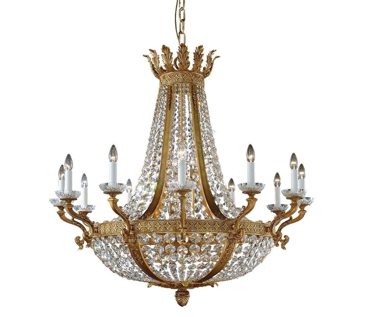 Mariner / Luxury Large Chandelier Made With Casted Bronze & Scholer Crystals / 19560