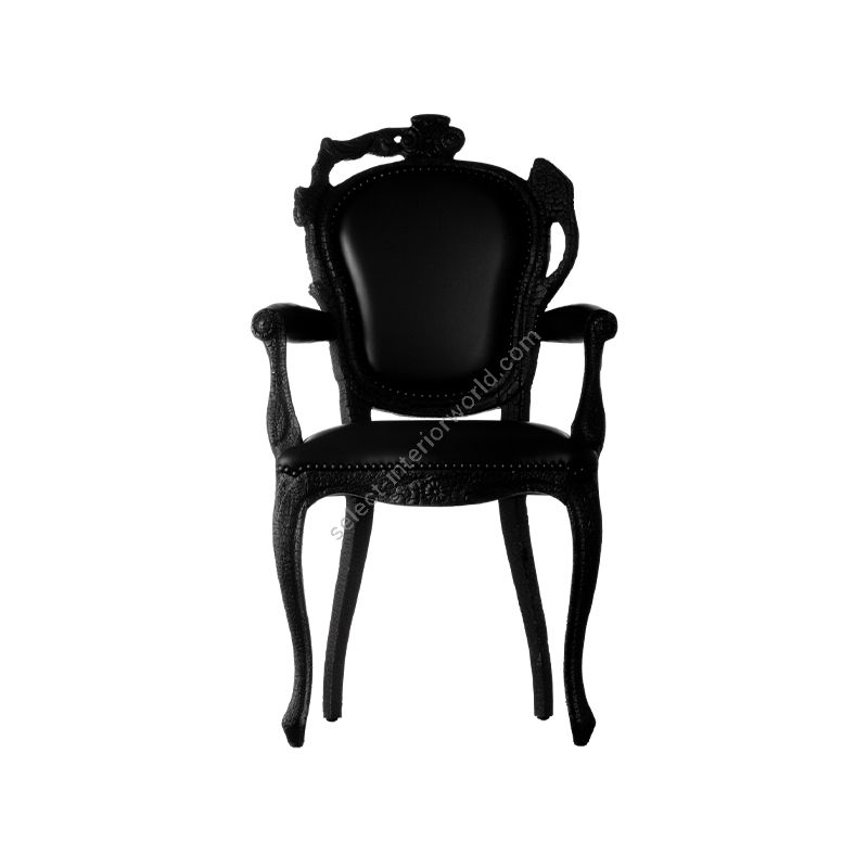 Louis Dining Arm Chair in Black & White