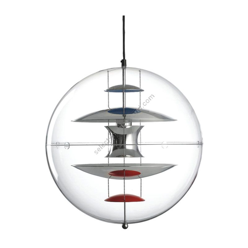 Verpan / Pendant Lamp / VP Globe Glass Colored & Brass