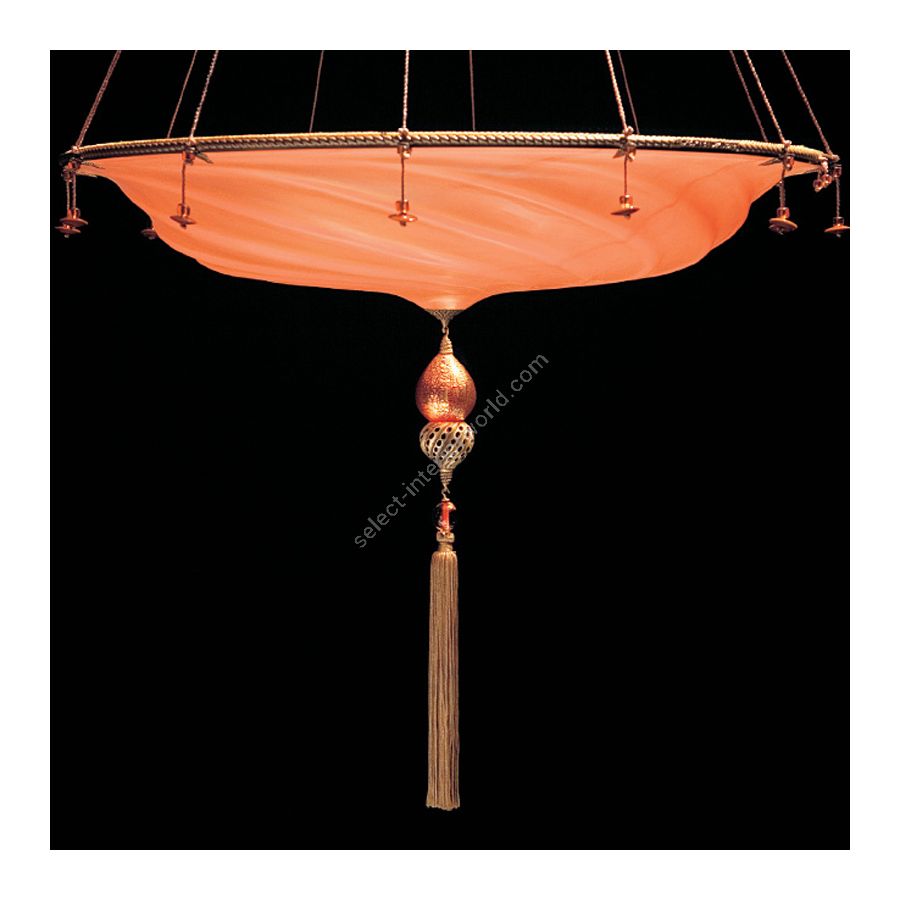 Salmon glass colour (without decoration)