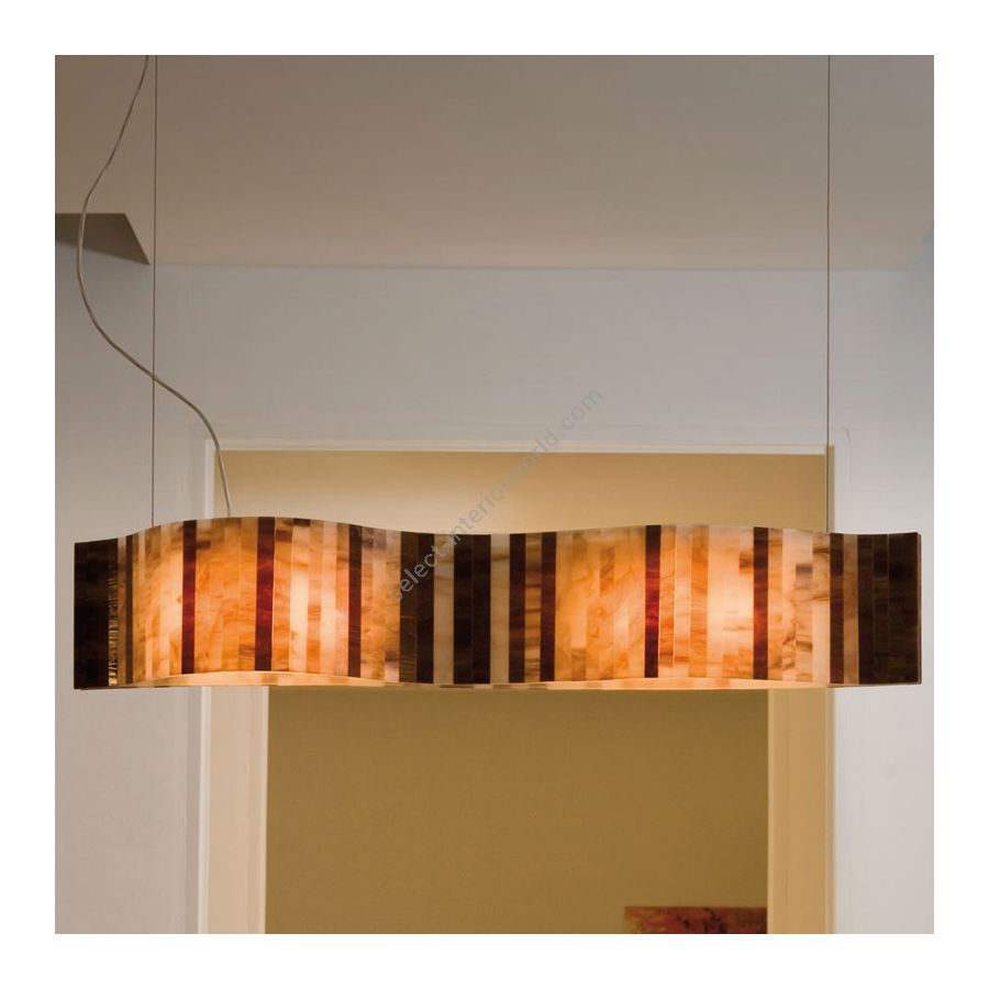 Brown with Beige glass