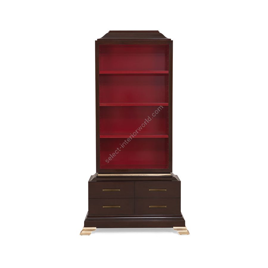 Coco / 21st C. Gold / Valentino Red (Brass Handles) (optional extra) finish, Without glass fronted model