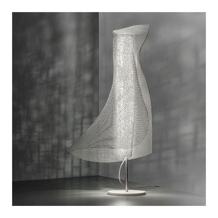 Table led lamp / White finish / Painted stainless steel