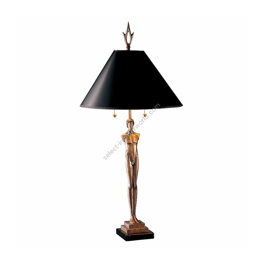 Natural patina finish / Black marble base