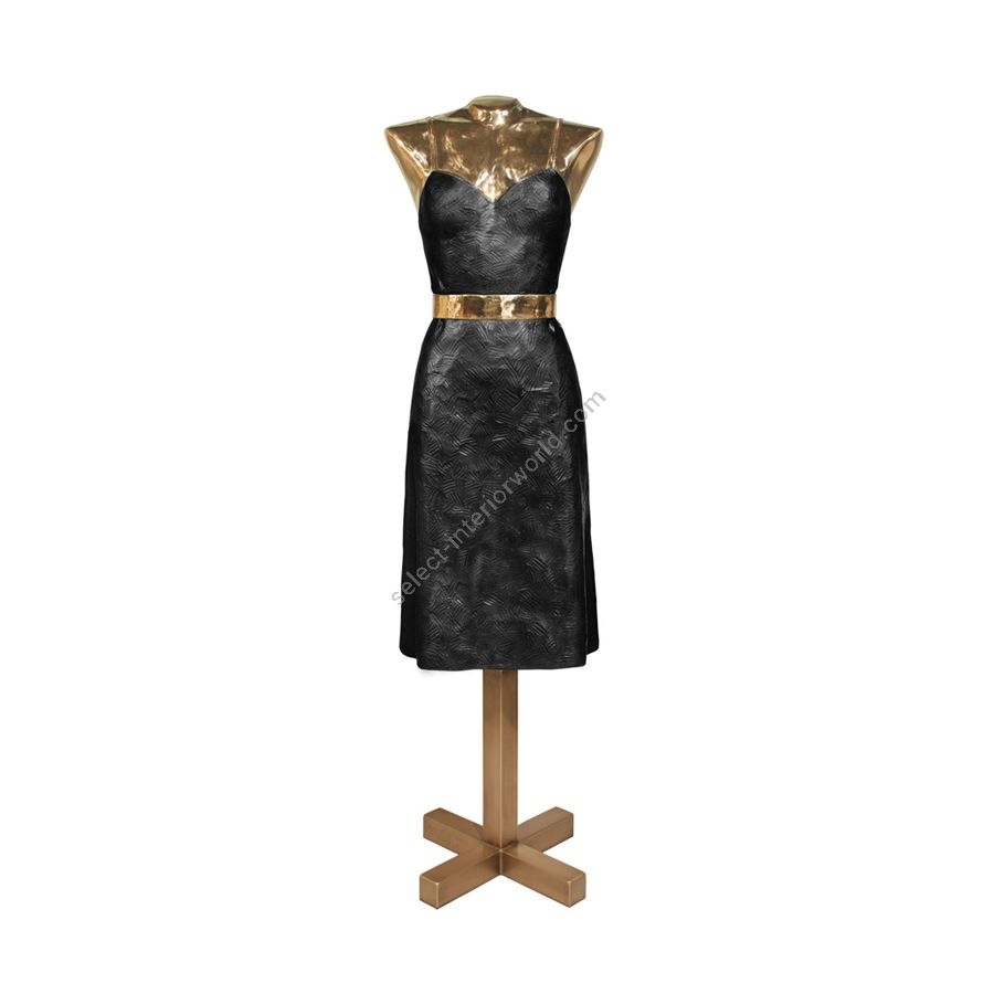 Polished bronze finish with Black patina