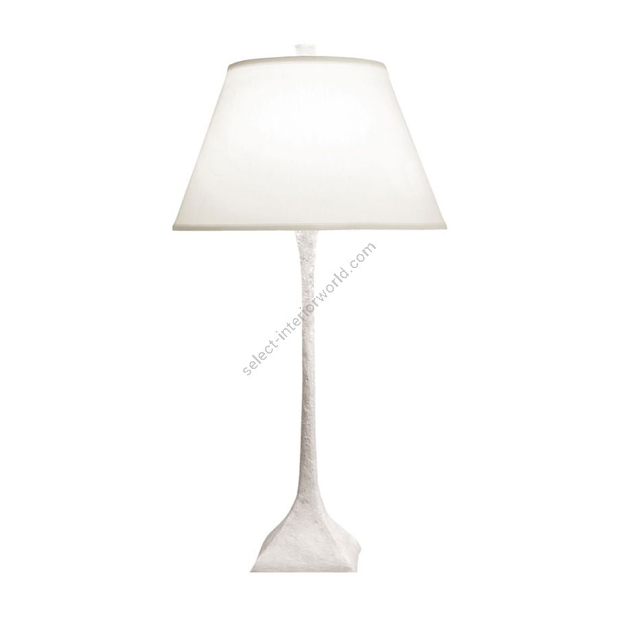White patina finish / White linen lamp shade / Without symbols