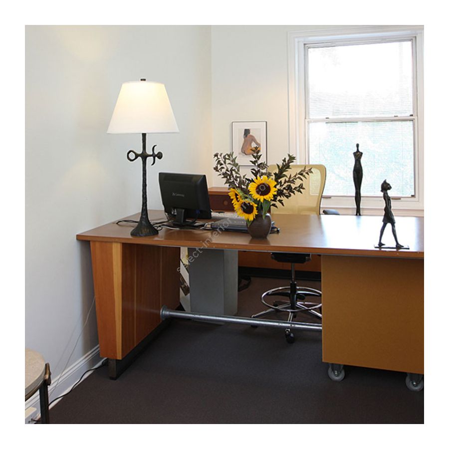 Tom’s Office. Show: Tango Table Lamp by Tom Corbin