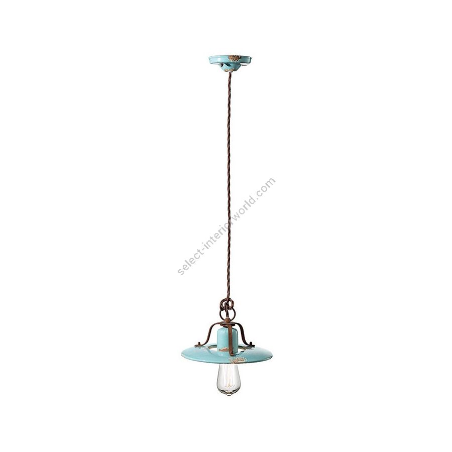 Light blue (Via) finish (cm.: W 25 x D 25 / inch.: W 9.8" x D 9.8")