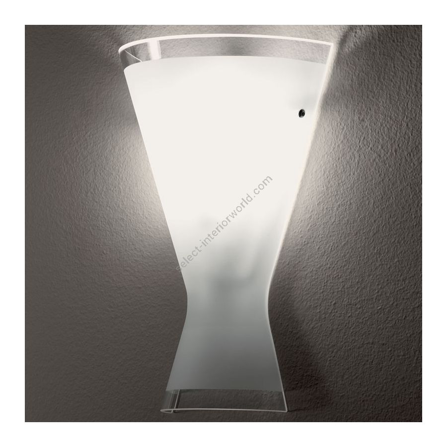 Wall lamp / Frosted with clear edge glass