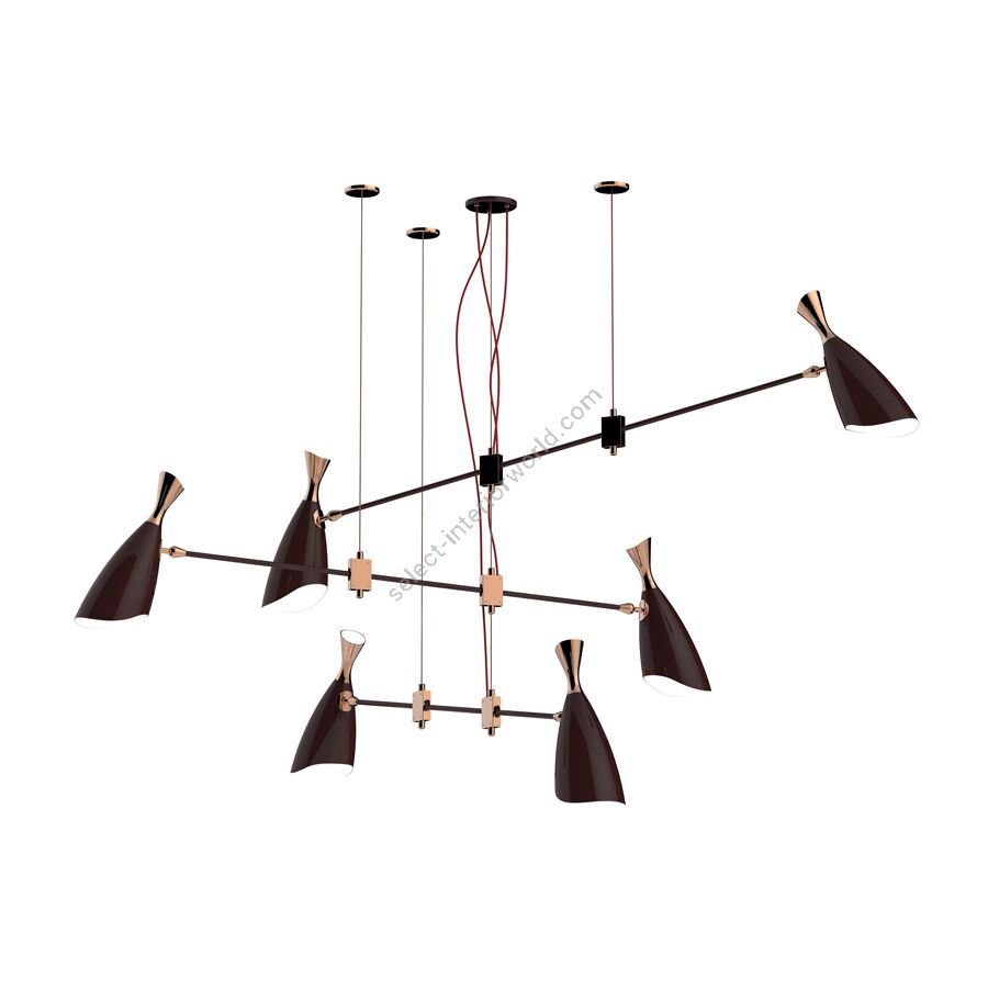 Finish: Body - Black Matte & Gold Plated; Shade - Glossy Black, Gold Plated & White Matte (inside)