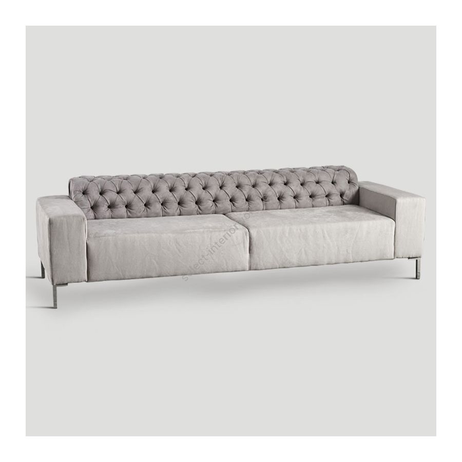 Grigio Medio and Grigio Perla fabric upholstery / Without pillows