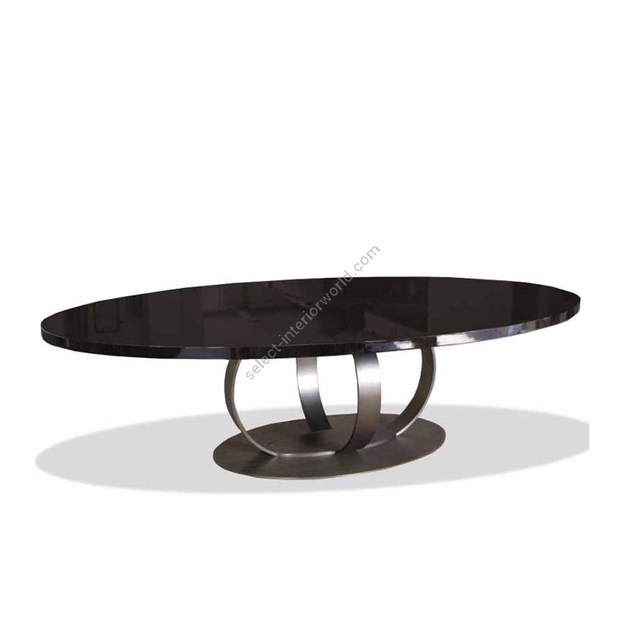 Finish Bronzed metal base, Top Gloss lacquered