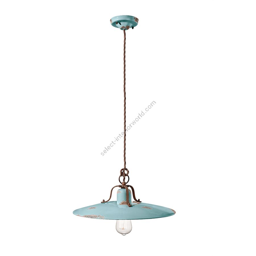 Light blue (Via) finish (cm.: W 40 x D 40 / inch.: W 15.7" x D 15.7")