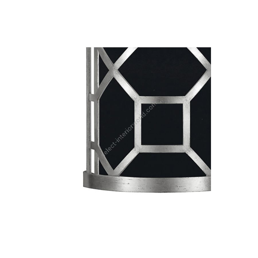 Silver Leaf / Black Fabric & Silver Inner Lining Shade