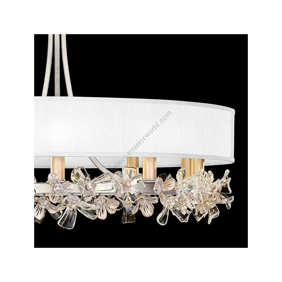 Silver Leaf / White Fabric Shade 915240-11