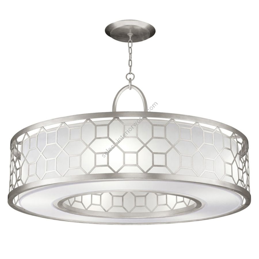 Silver Leaf / White Fabric Shade - 780340-41