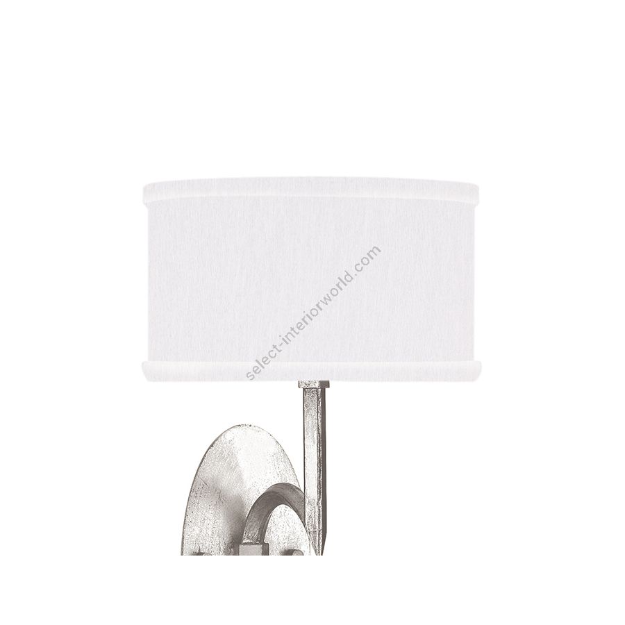 Silver Leaf / White Fabric Shades - 784650-41