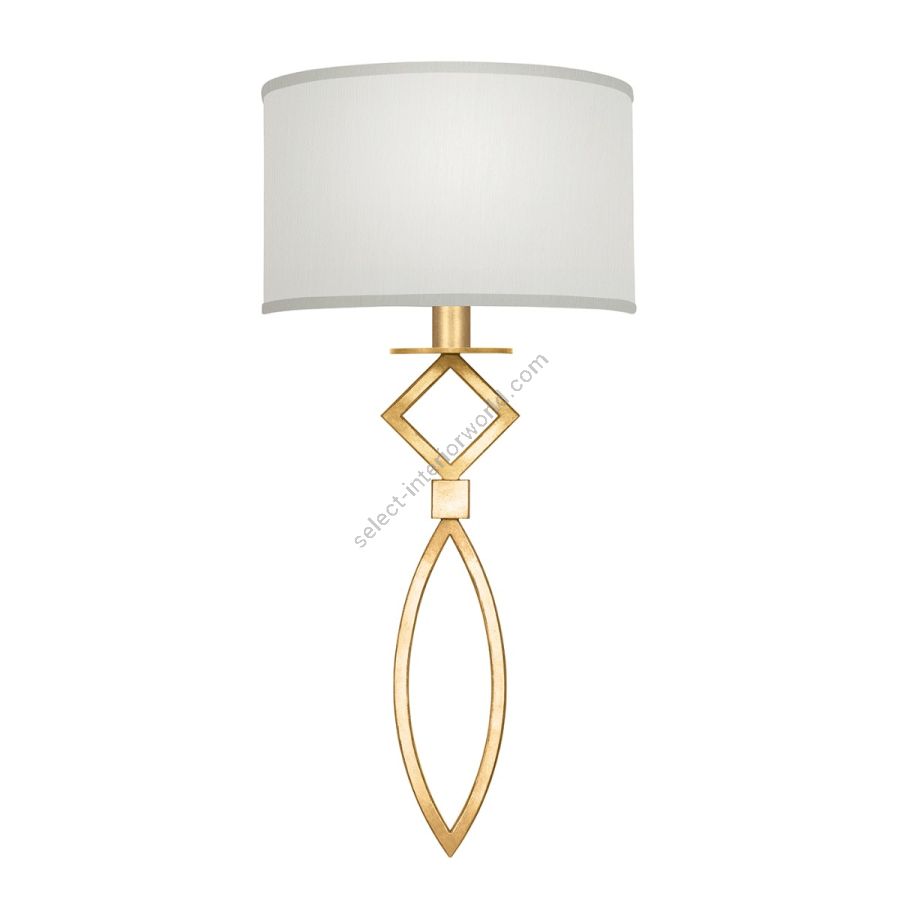 Gold Leaf / White Fabric Shades - 887950-310