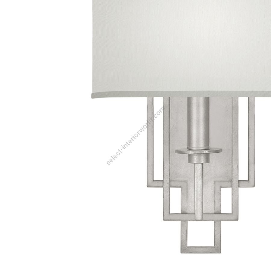 Silver Leaf / White Fabric Shades - 889350-41