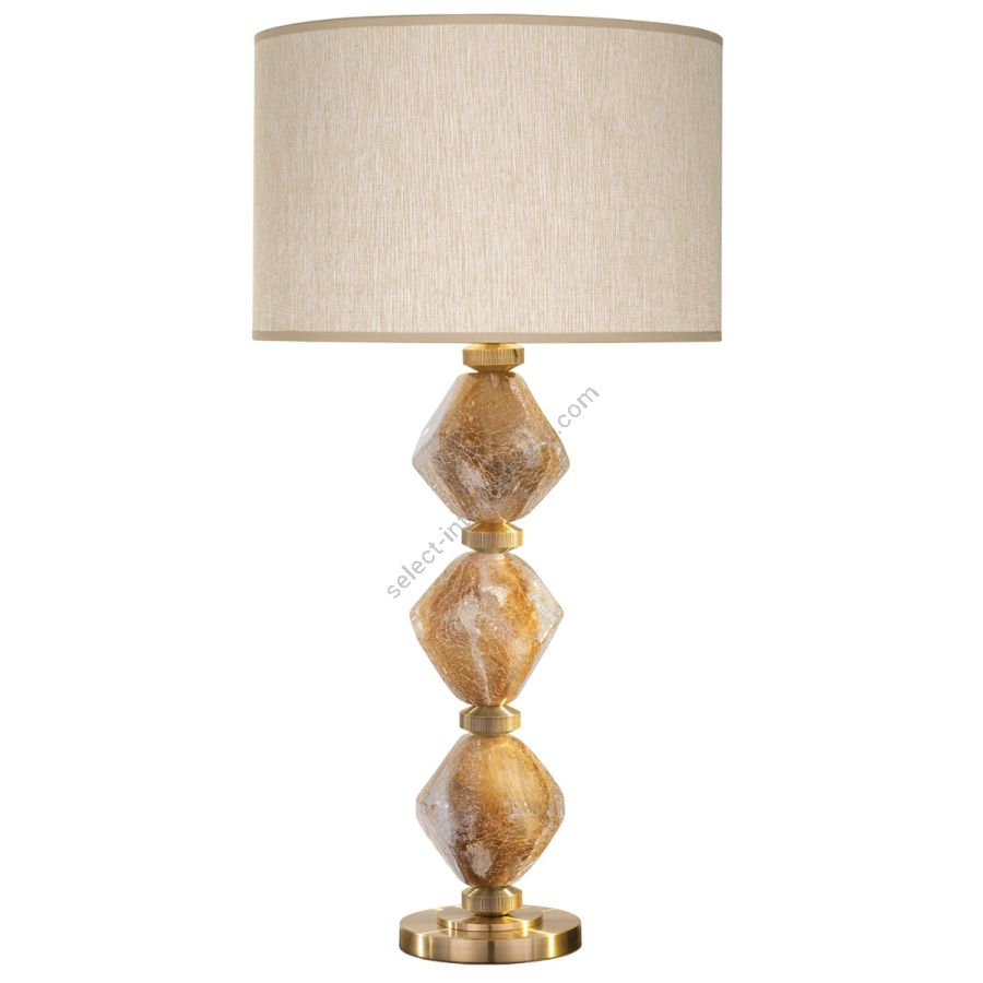 Natural Quartz Glass / Beige Fabric Shade - 900010-22