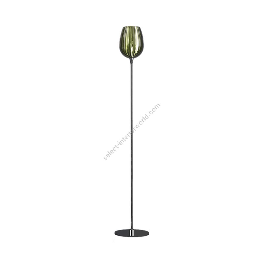 Floor lamp / Iron Grey finish / Olivine glass