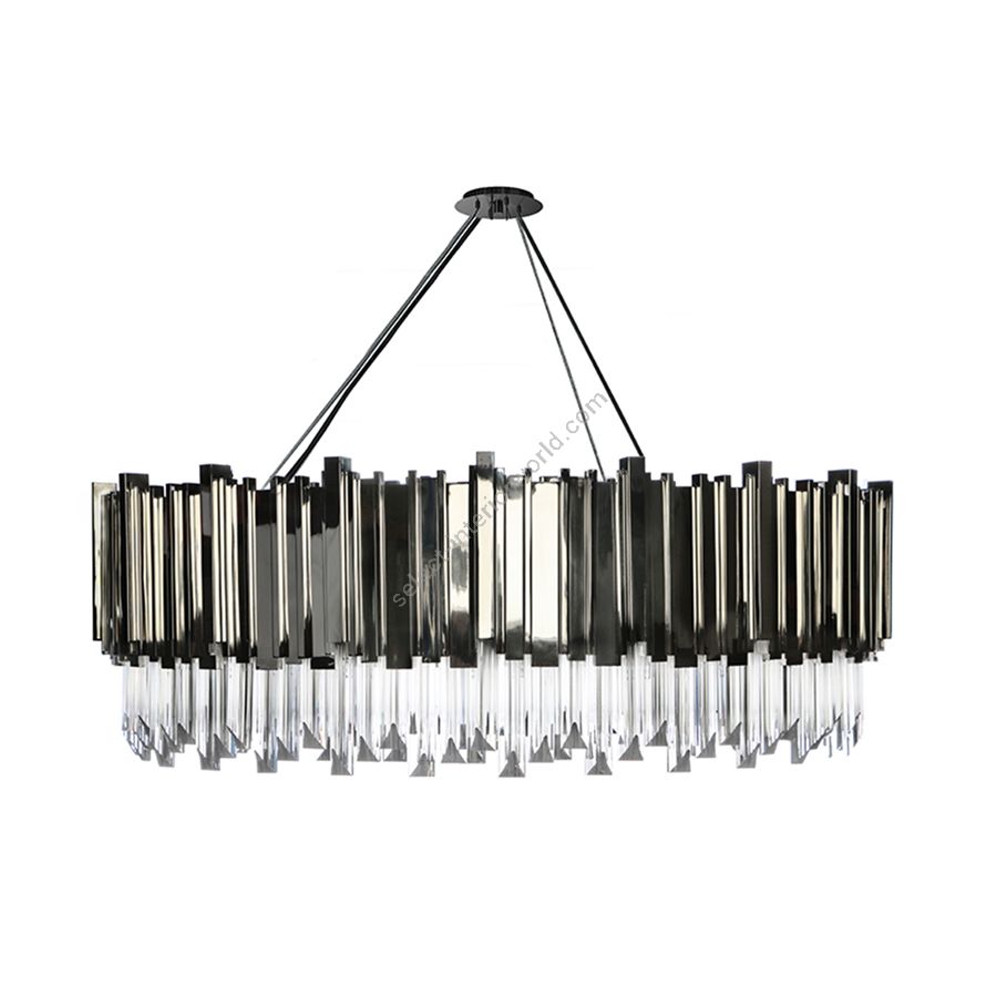 Brushed nickel finish (cm.: 240 x 100 x 100 / inch.: 94.48" x 39.37" x 39.37")