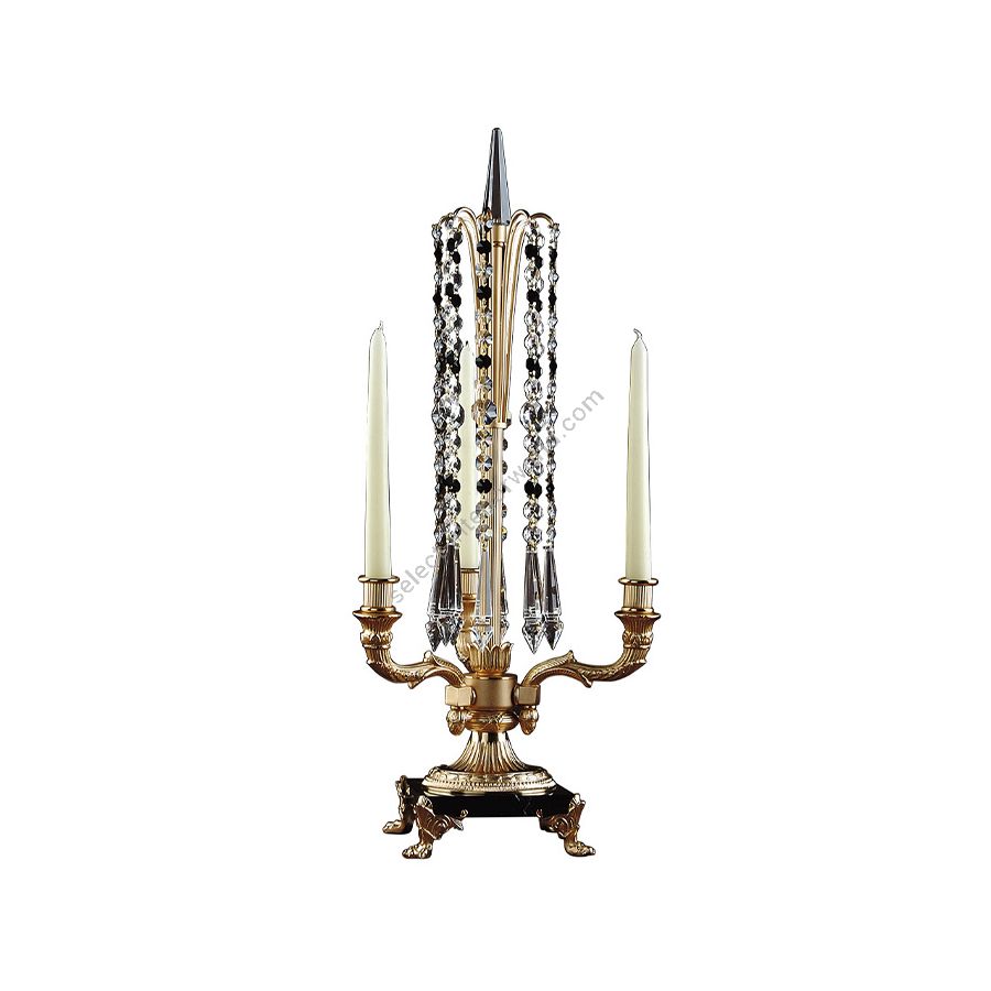 Candlestick / Antique Gold Plated finish