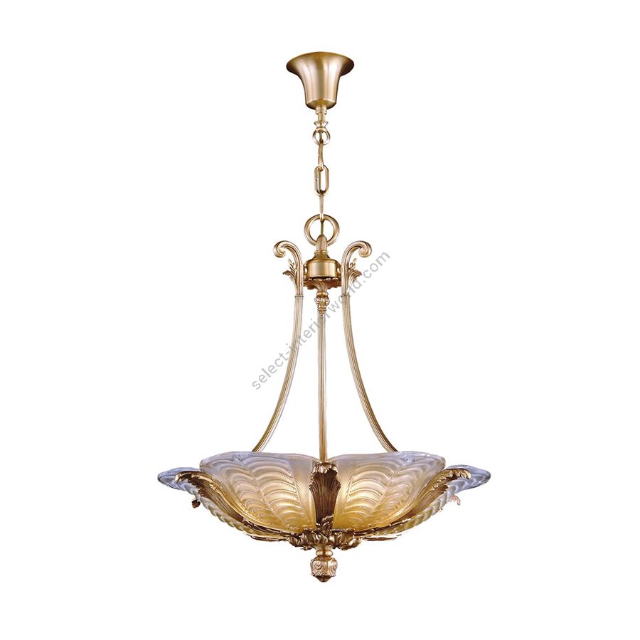 Pendant lamp / French Gold finish / Gold Glass