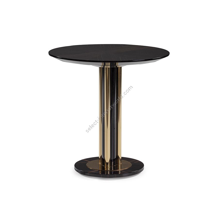 Side table / High Gloss Makassar / Polished Brass finish