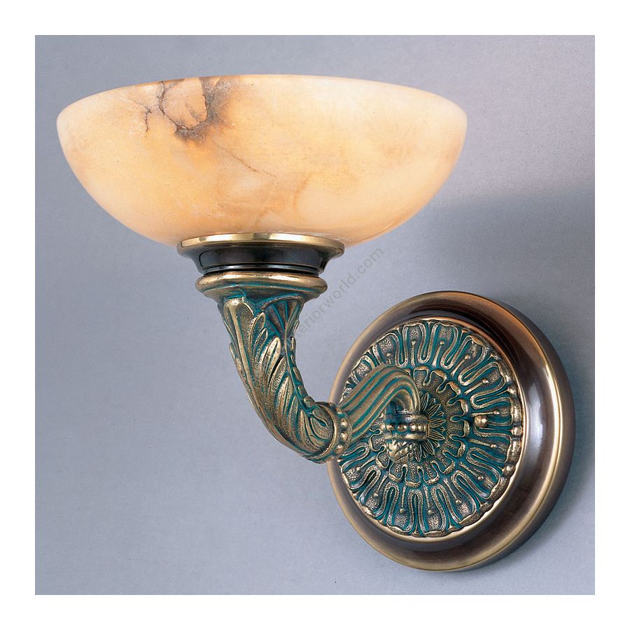 Antique Brass Green Patina finish