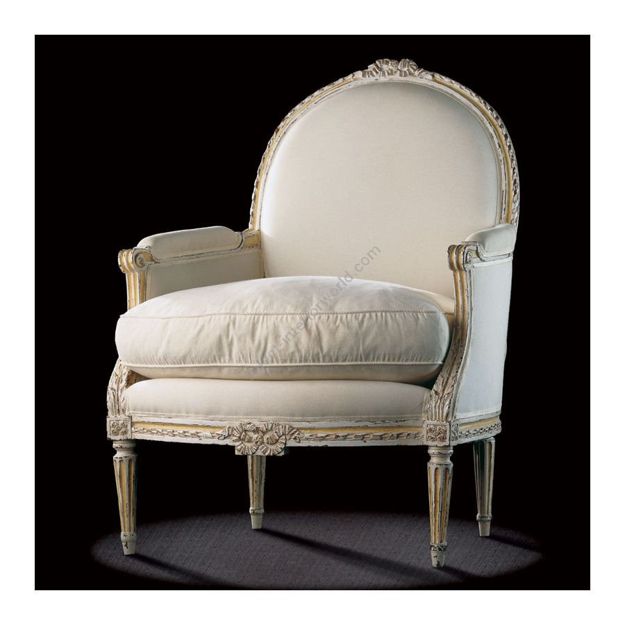 Antique White Yellow Rechampi finish with White off calico