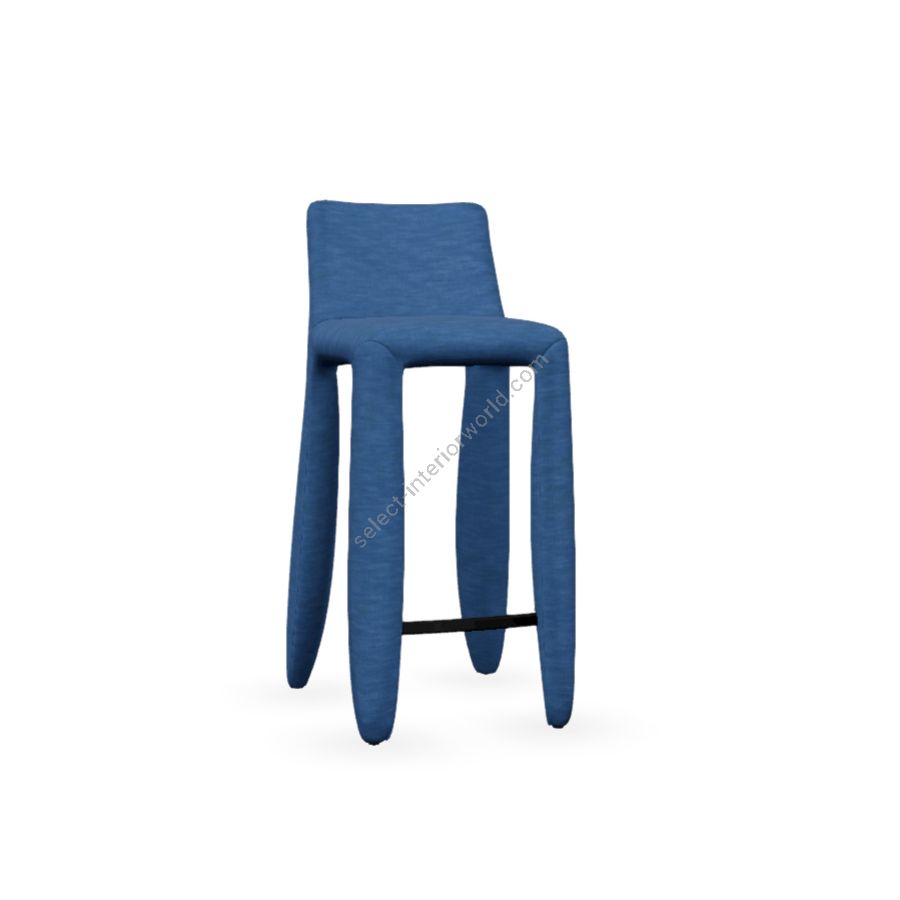 Barstool / Light Wash (Denim) upholstery / Size (HxWxD) cm.: 103 x 41 x 51 / inch.: 40.55" x 16.1" x 20.1"