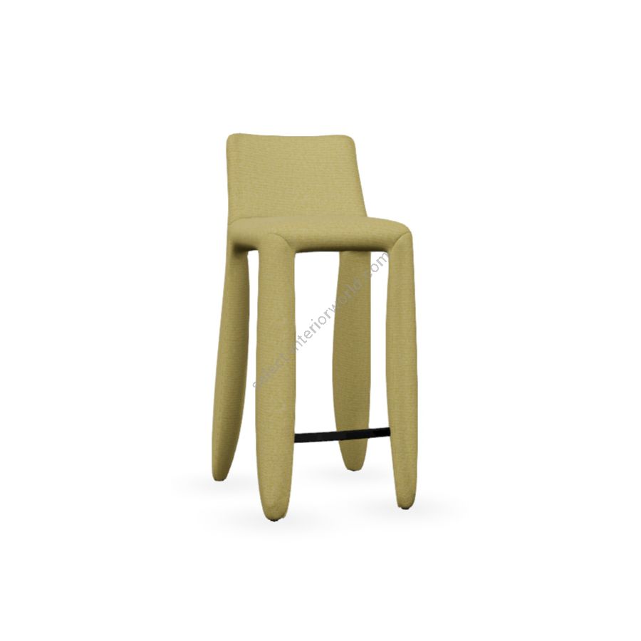 Barstool / Yellow 407 (Hallingdal 65) upholstery / Size (HxWxD) cm.: 103 x 41 x 51 / inch.: 40.55" x 16.1" x 20.1"