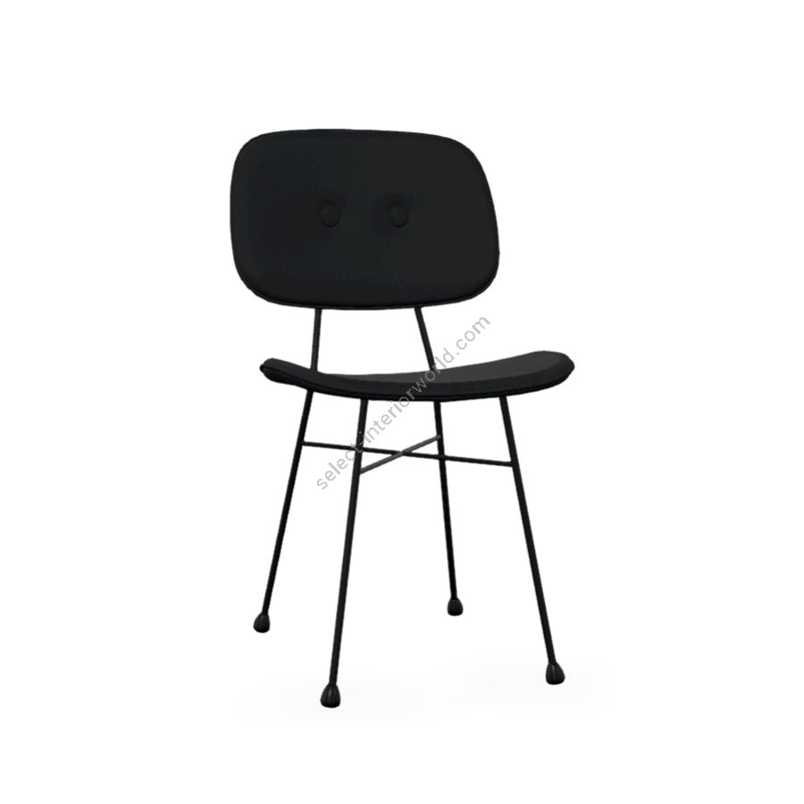 Chair / Black finish / Anthracite (Macchedil Grezzo) upholstery