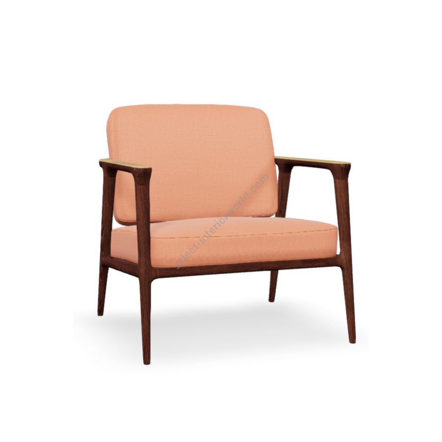 Lounge chair / Oak Cinnamon Whitewash Composition finish / Pink wool 546 (Canvas 2) upholstery