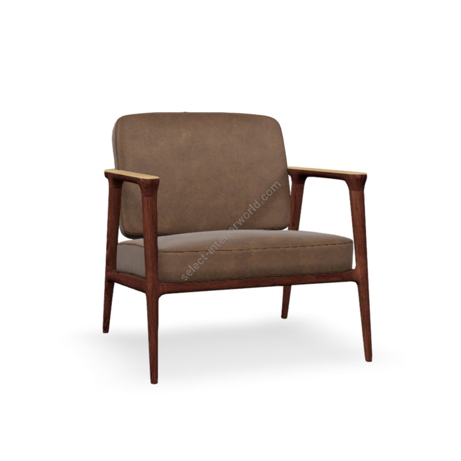 Lounge chair / Oak Cinnamon Whitewash Composition finish / Taupe (Abbracci) upholstery