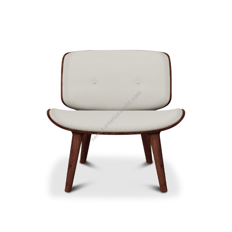 Lounge chair / Oak Stained Cinnamon finish / Cream (Oray Ronan) upholstery
