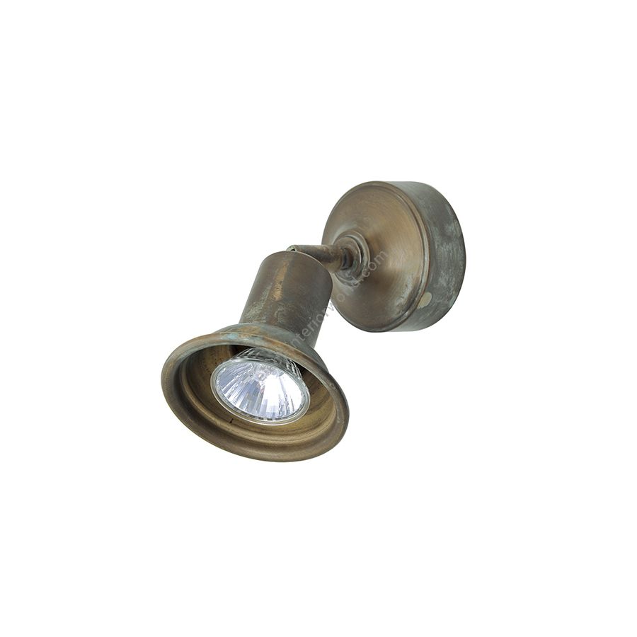 Ceiling and Wall spotlight / Aged brass finish / GU10