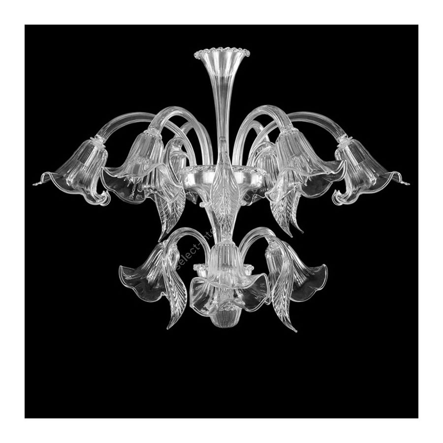Clear Glass / 9 lights (cm.: 70 x 95 x 95 / inch.: 27.55" x 37.40" x 37.40")
