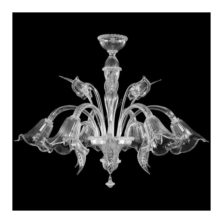 Clear Glass / 6 lights (cm.: 80 x 80 x 80 / inch.: 31.49" x 31.49" x 31.49")