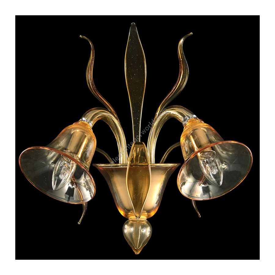 Acacia Glass / 2 lights (cm.: 40 x 40 x 40 / inch.: 15.7" x 15.7" x 15.7")