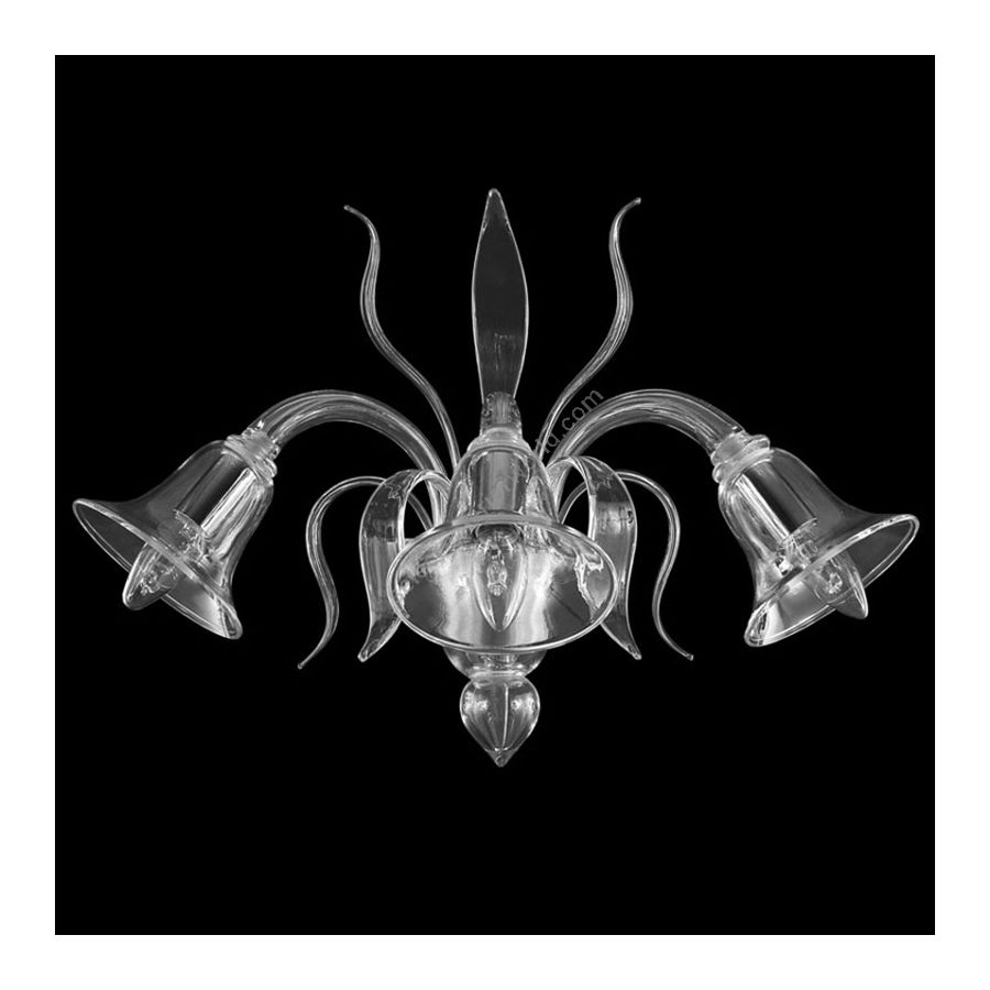 Clear Glass / 3 lights (cm.: 40 x 50 x 40 / inch.: 15.8" x 19.6" x 15.8")